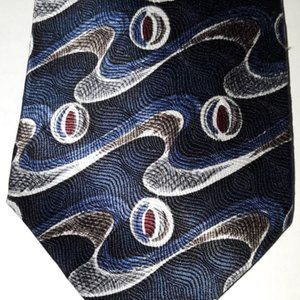 VINTAGE COMO COLLECTION 100% SILK NECKTIE - CLASSIC GEOMETRIC PATTERN